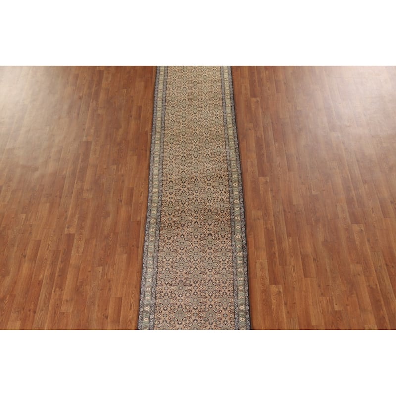 All-Over Mood Persian Vintage Runner Rug Hand-knotted Wool Carpet - 2'5"x 12'7"