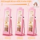 preview thumbnail 9 of 18, Gymax Swivel Kids Jewelry Cabinet w/ Lights Full-Length Mirror &