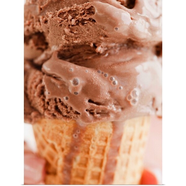 "Melting chocolate ice cream on a summer noon in New York" Poster Print