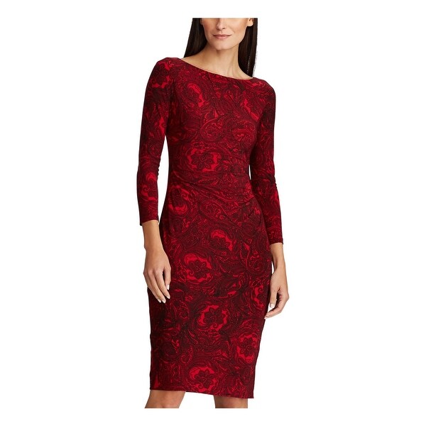 ralph lauren red velvet dress