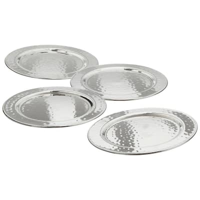 Heim Concept Hammered 4-inch Round Coasters (set of 4)