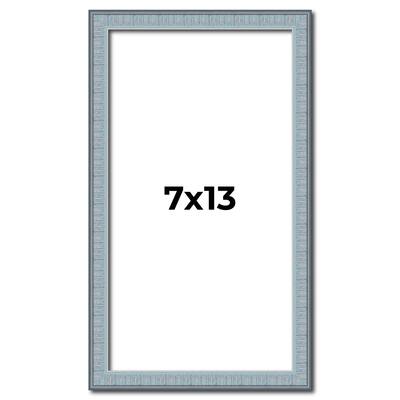 7x13 Frame Rustic Sky Blue Solid Wood Picture Frame | 0.75 Inch