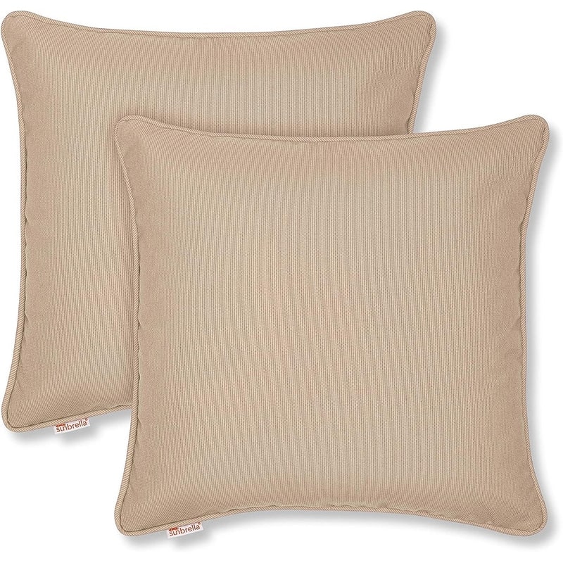Sunbrella by Austin Horn Classics Corded-Edge Filled Pillow (Set of 2)