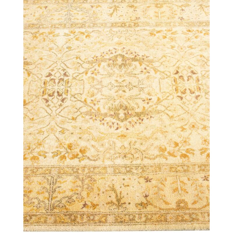 Overton Handknotted Wool Traditional Oriental Ivory Runner
