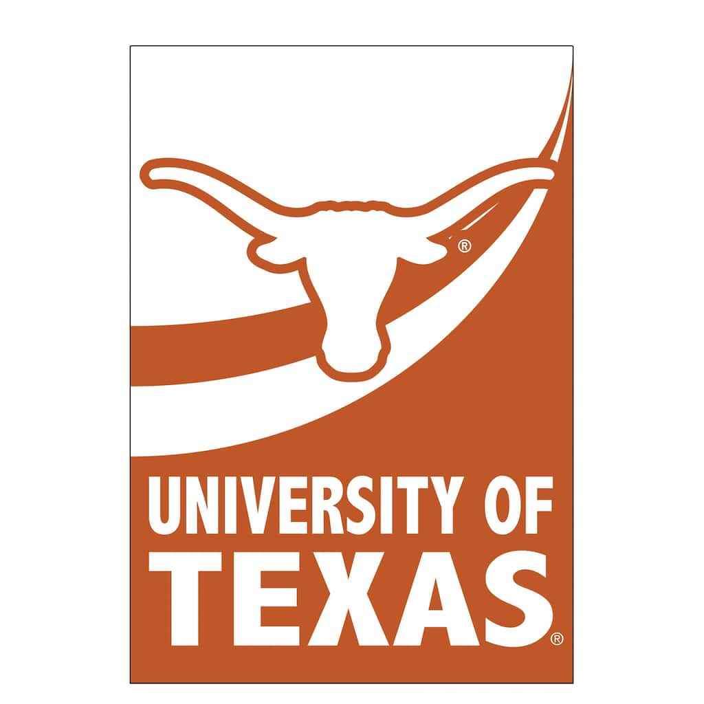 University of Texas Burlap Flag House Size