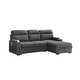 preview thumbnail 11 of 14, Kaden Fabric Sleeper Sectional Sofa with Storage Chaise and Arms