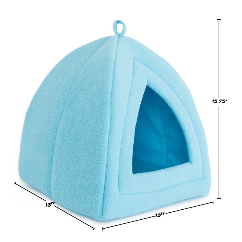Petmaker Cozy Kitty House Cave Plush Cat Tent Bed with Removable Foam Cushion