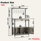 preview thumbnail 17 of 24, 31.5" Microwave Stand with Storage Cabinet, Height-Adjustable Bakers Racks for Kitchen