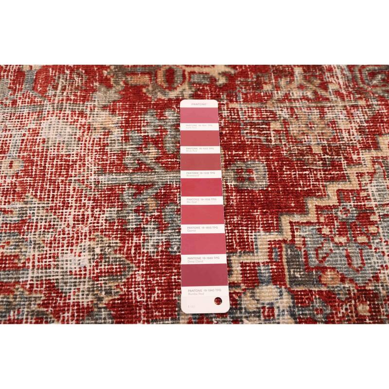 ECARPETGALLERY Hand-knotted Antalya Vintage Dark Red Wool Rug - 6'10 x 10'2