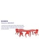 preview thumbnail 4 of 14, 35"W x 65"L Half-Moon Plastic Adjustable Activity Table Set - 4 Chairs