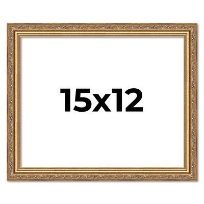 15x12 Frame Red Solid Wood Picture Frame Width 1.75 Inches | Interior Frame Depth 1 13/16 Inches
