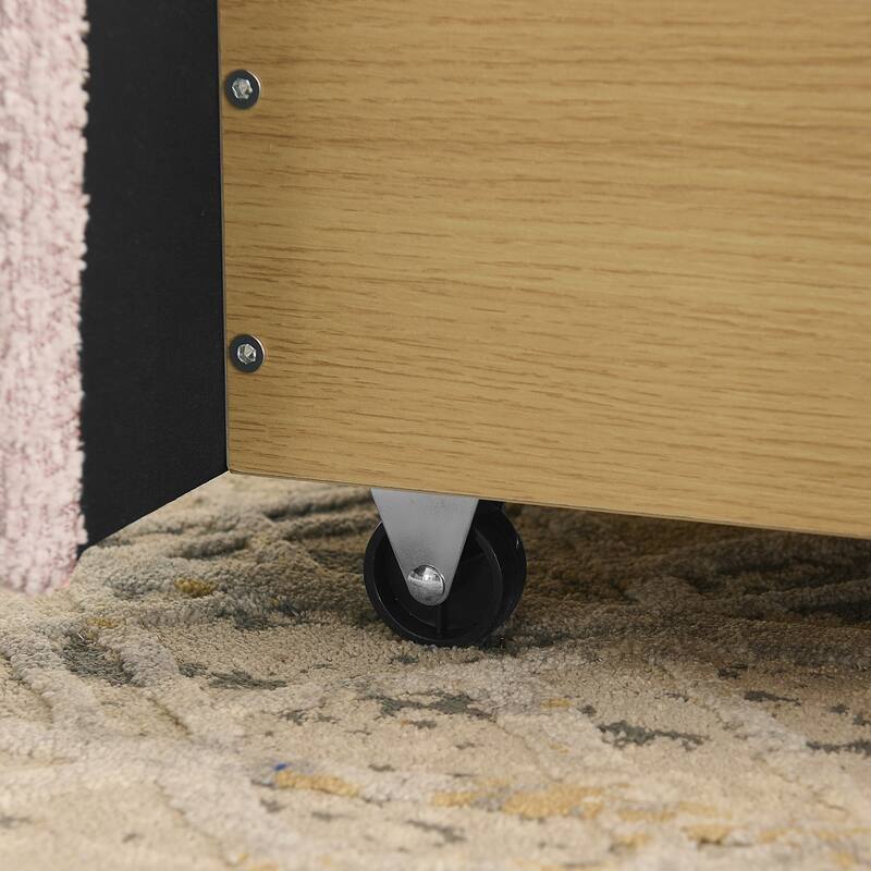 Queen Size Upholstered Bed Frame Modern Minimalist Style - Circle Yarn Fabric, Tall Curved Headboard