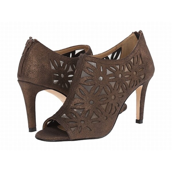 Vaneli NEW Brown Bronze Women Shoes Size 8.5M Babe Open Toe Heels