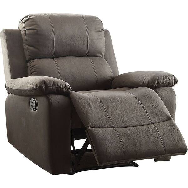 Charcoal Polished Microfiber Power Motion Recliner Chair - Bed Bath ...