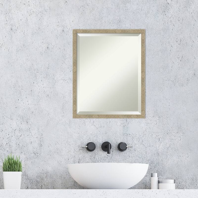 Beveled Bathroom Wall Mirror - Jet Frame