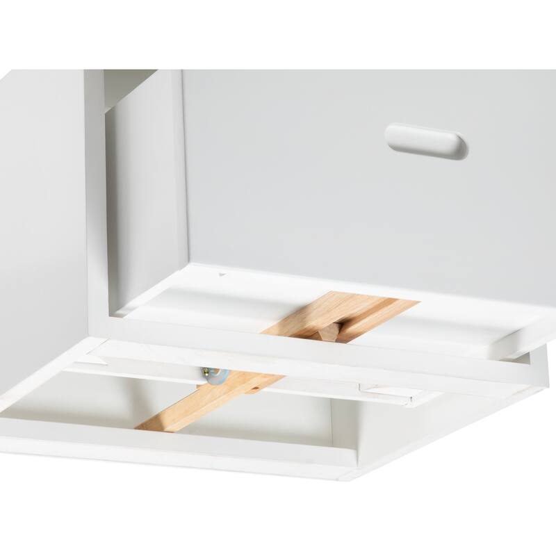 Westbrook Staircase Bunk Twin over Full in White