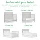 preview thumbnail 3 of 4, Evolur Lourdes 5-in-1 Crib - Greyhound