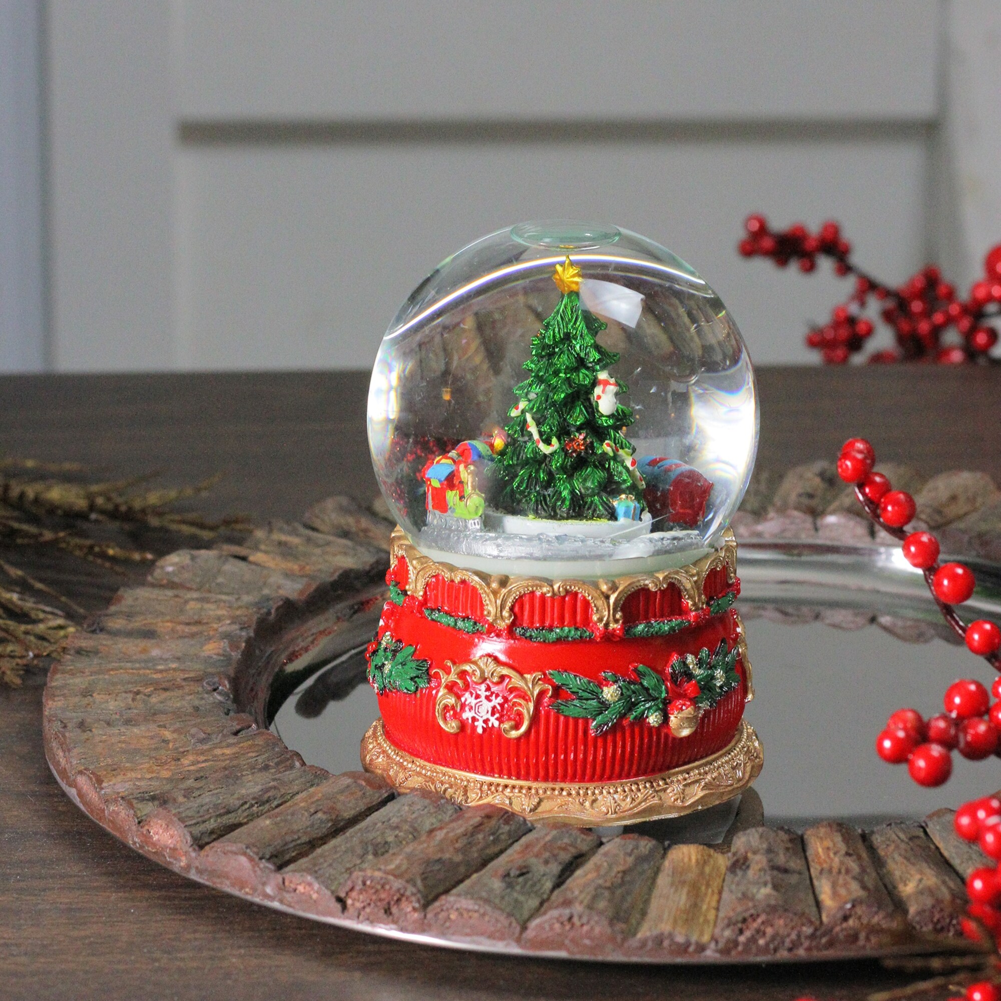 Shop 6 Musical Christmas Tree And Train Animated Water Globe