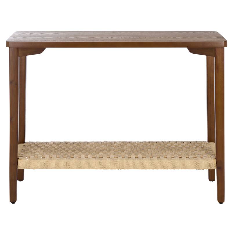 SAFAVIEH Home Chasu 1-Shelf Console Table - 40"W x 15"D x 31"H - Walnut