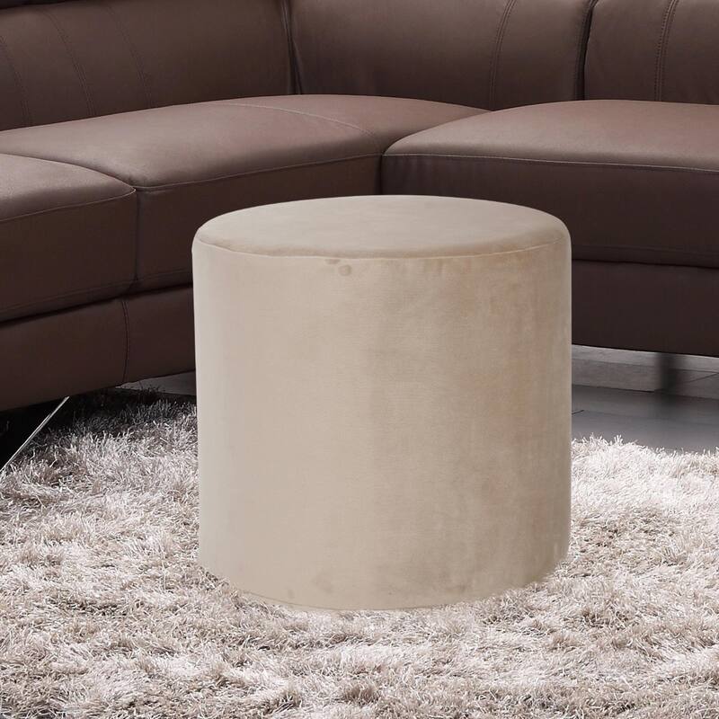 Allan Andrews No Tip Cylinder Ottoman with Cover, Bella Collection