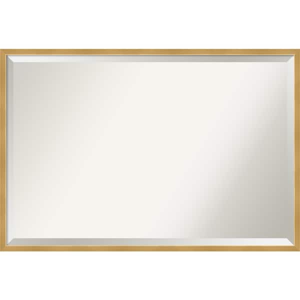 slide 2 of 31, Beveled Wood Bathroom Wall Mirror - Svelte Polished Gold Frame