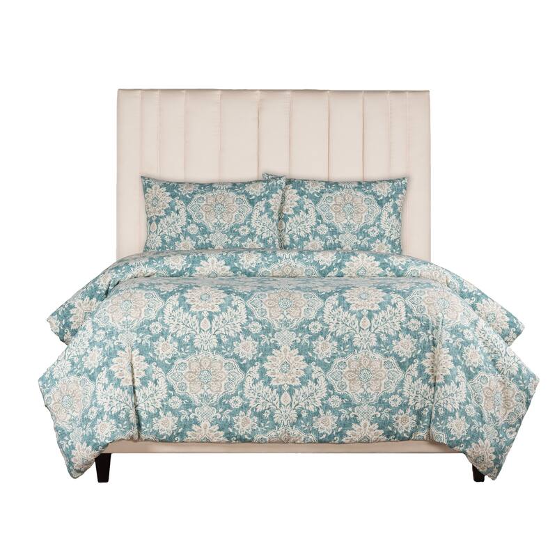 Magnolia Home Fashions Bellaire Verdigris Duvet cover & shams Set