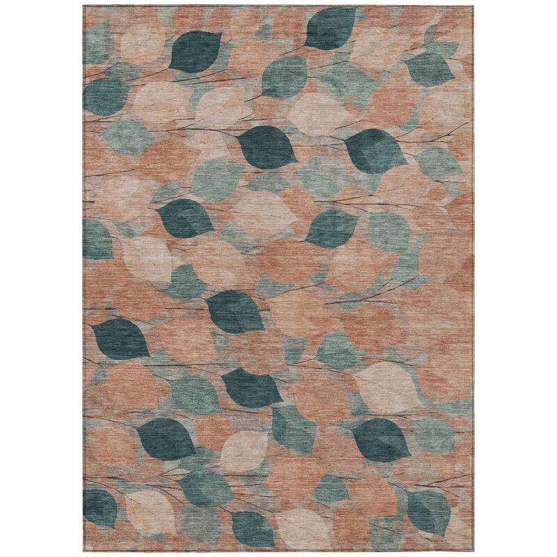 Machine Washable Indoor/ Outdoor Floral Mila Chantille Rug
