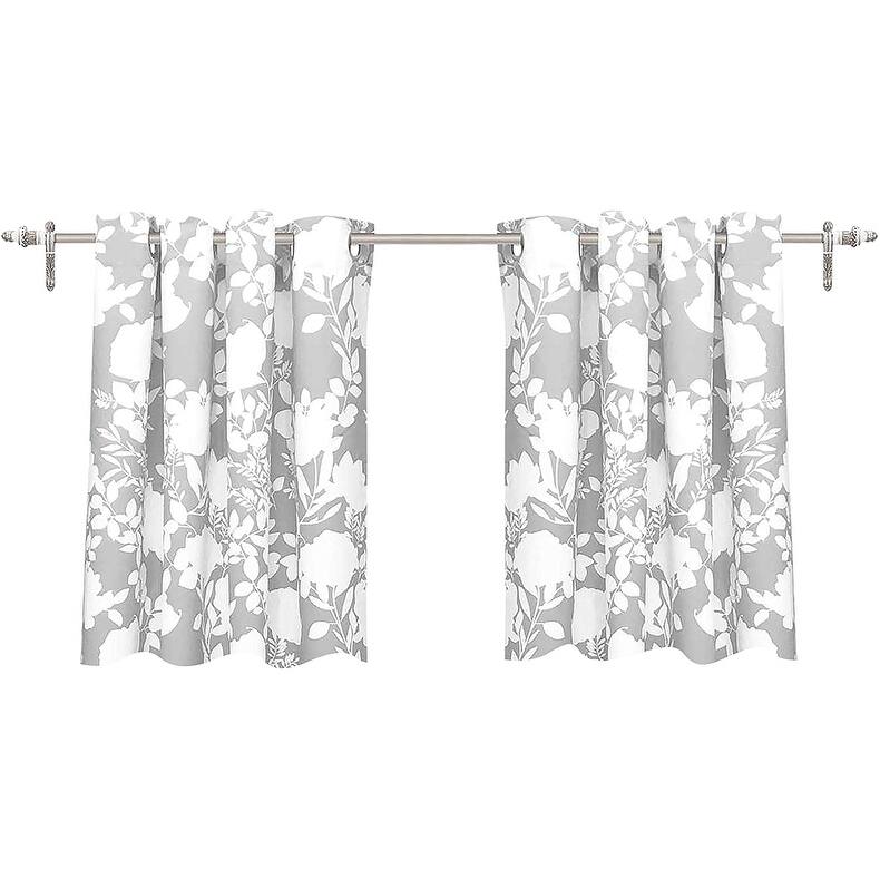 Porch & Den Nolana Floral Room-darkening Grommet Curtain Panel Pair