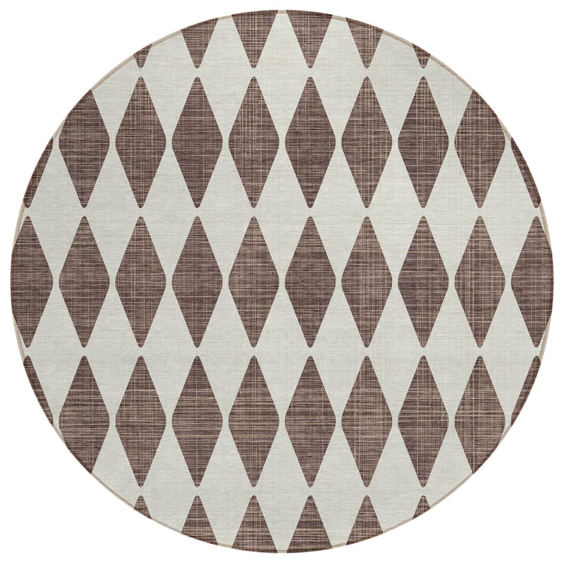 HomeRoots Geometric Transitional Rectangle Outdoor Rug