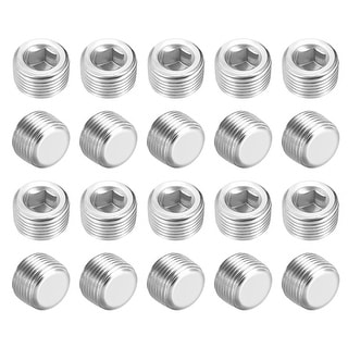 Hex Counter Sunk Plug, Air Pipe Fitting 3/8 Inch G Male Pipe Adapter 20pcs - 1/8" G 5pcs