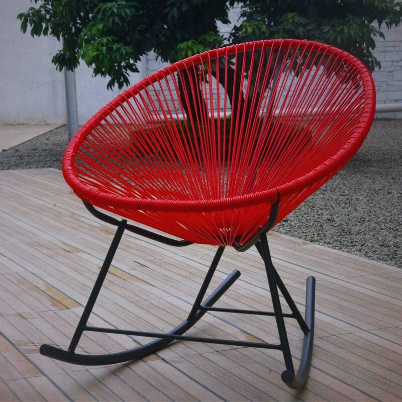 Acapulco Outdoor Woven Rocking Chairs (Set of 2)