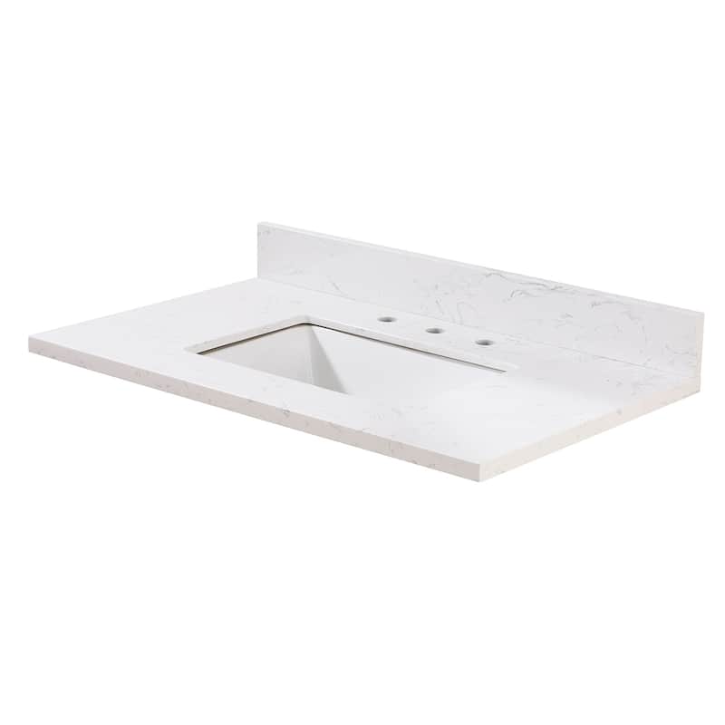 Altair Oderzo Bathroom Vanity Countertop in Aosta White Finish