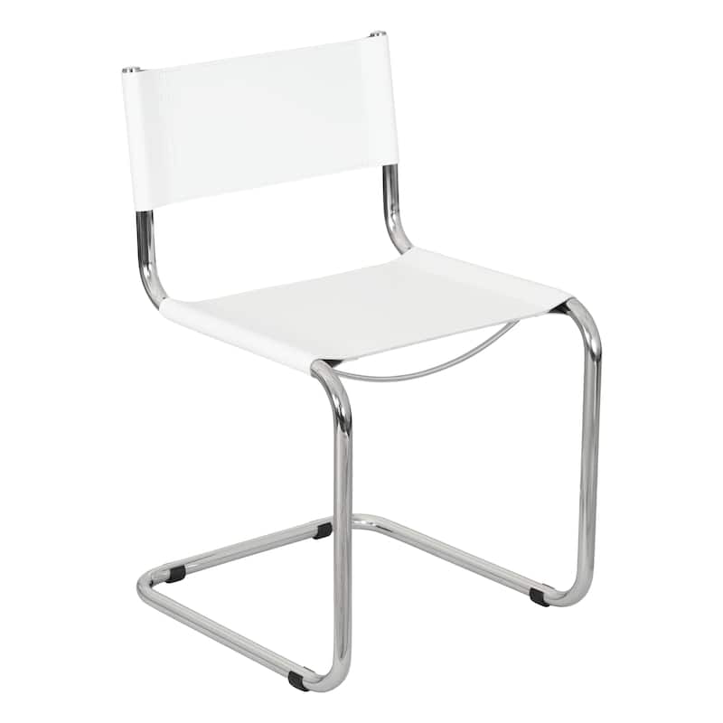 Breuer Chair Company Mart Stam Cantilever Side Chair w/ Chrome Frame (Various Bonded Leather Colors)