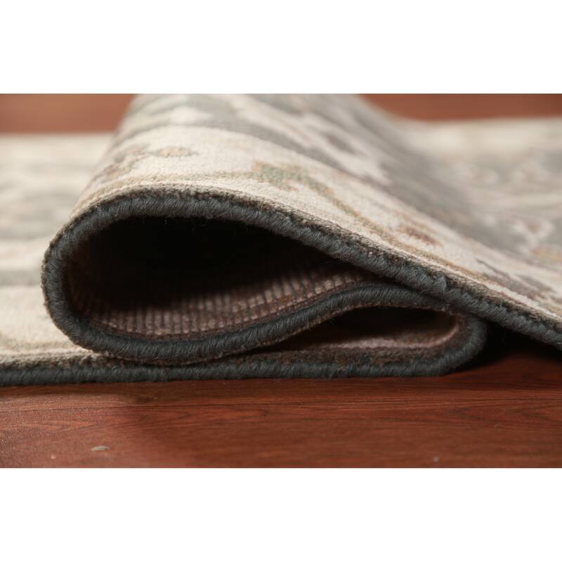 Gray Oushak Oriental Runner Rug Handmade Wool Carpet - 2'7" x 9'9"