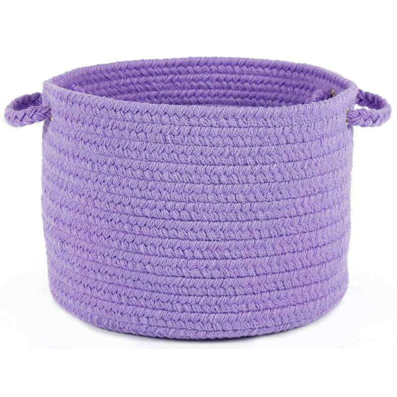 Happy Feet Woven Basket by Rhody Rug - Purple