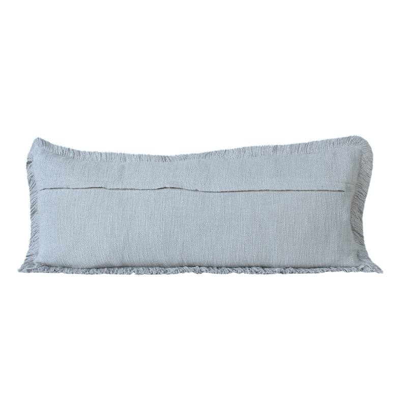 Sevita Solid Cotton Fringe Throw Pillow