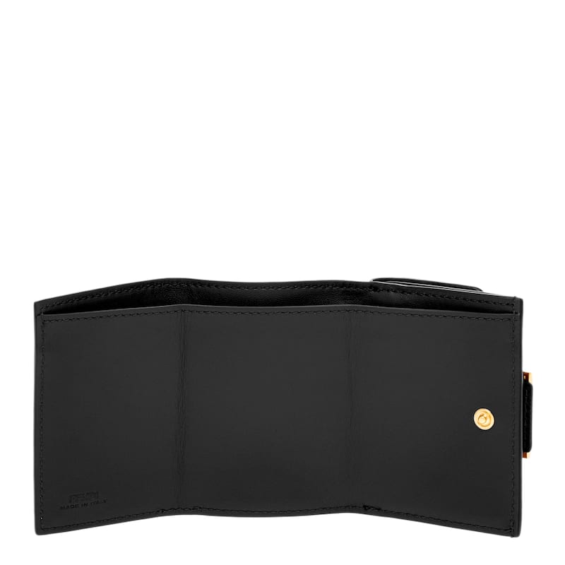 Fendi Compact FF Embossed Micro Trifold Baguette Wallet