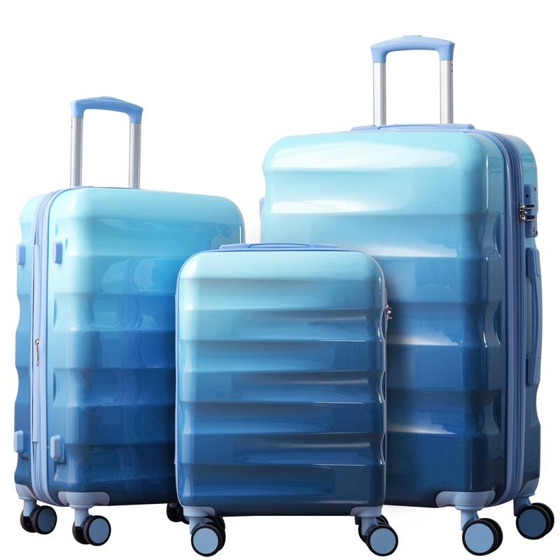 Stylish Luggage 3 Piece Set with Expandable Storage, Spinner Wheels and Combination Lock, for Travel