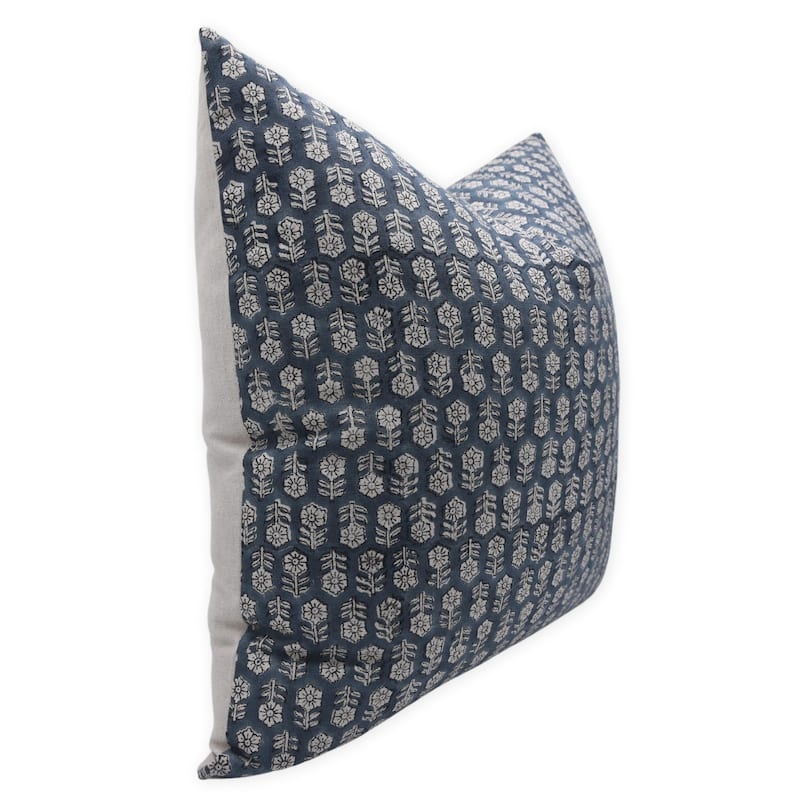 Fabdivine Linen Square Block print pillow Cover