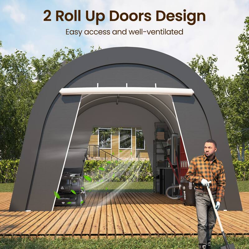 Domed Carport with 4 Cloth Bags