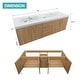 preview thumbnail 9 of 17, Prismella 60" 72" 84" Wall-Mount Double Sink Bathroom Vanity in Oak with Top