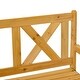 preview thumbnail 14 of 18, Cream White Rustic Solid Fir Wood Storage Boxes with Bench and 4 Wooden Legs for Porch Deck Garden and Balcony