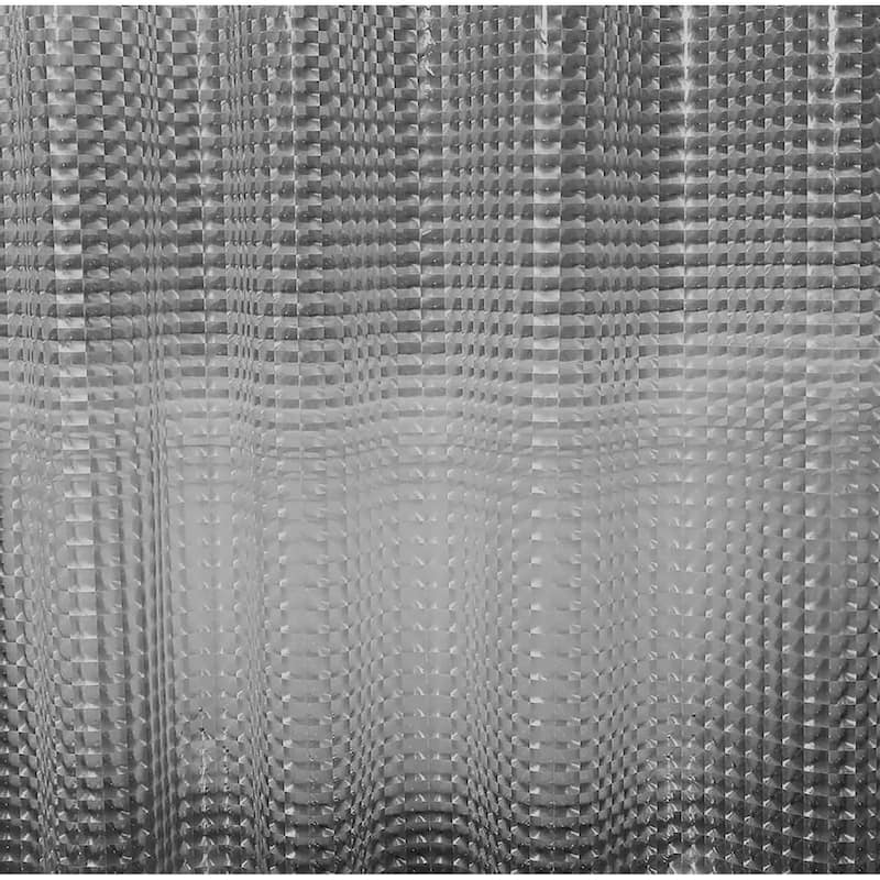 71" x 71" - Grey EVA Shower Curtain Liner With 12 Hooks