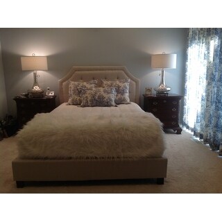 Grace Queen-size Button Tufted Arched Bridge Upholstered Bed by iNSPIRE Q Bold