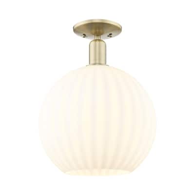 Innovations Lighting 716-1C-15-12 White Venetian Semi-Flush White