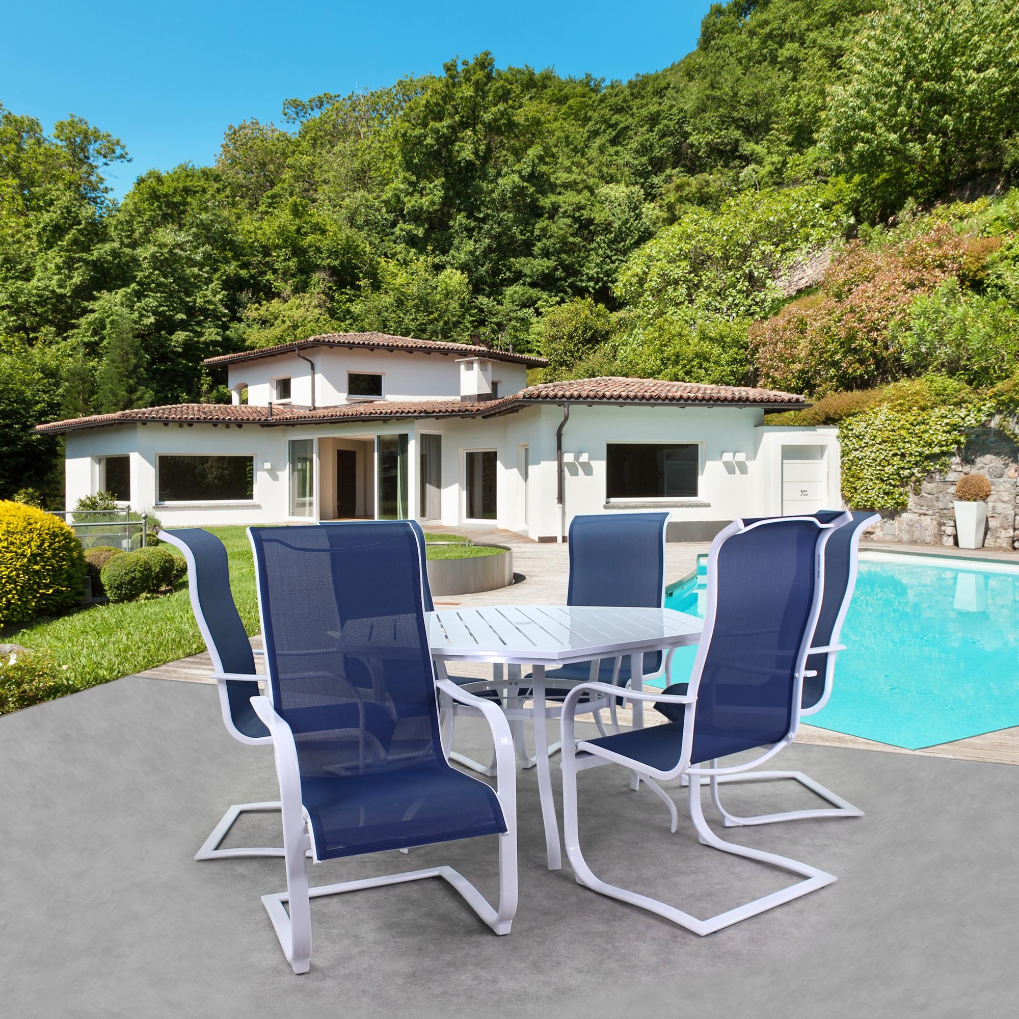 Hexagon patio best sale table set