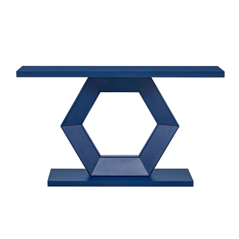 Modern Entryway Table with Innovative Hollow Hexagon Leg