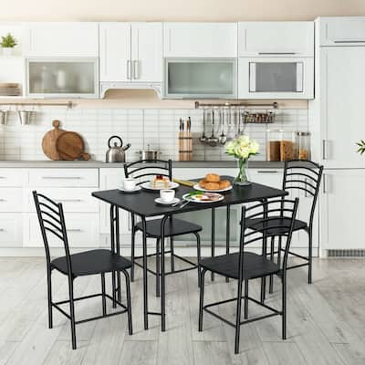 5 pcs Wood Rectangular Dining Table Set