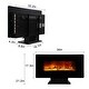 preview thumbnail 6 of 6, 36 Inch 1400W Wall-Mount Fireplace with Remote Control, Black
