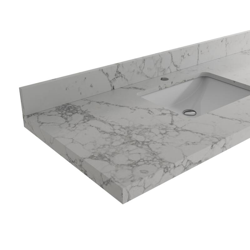 Willow Collections 36 in. W x 22 in. D Pasadena Solid Teak Center Sink Bathroom Vanity with Countertop